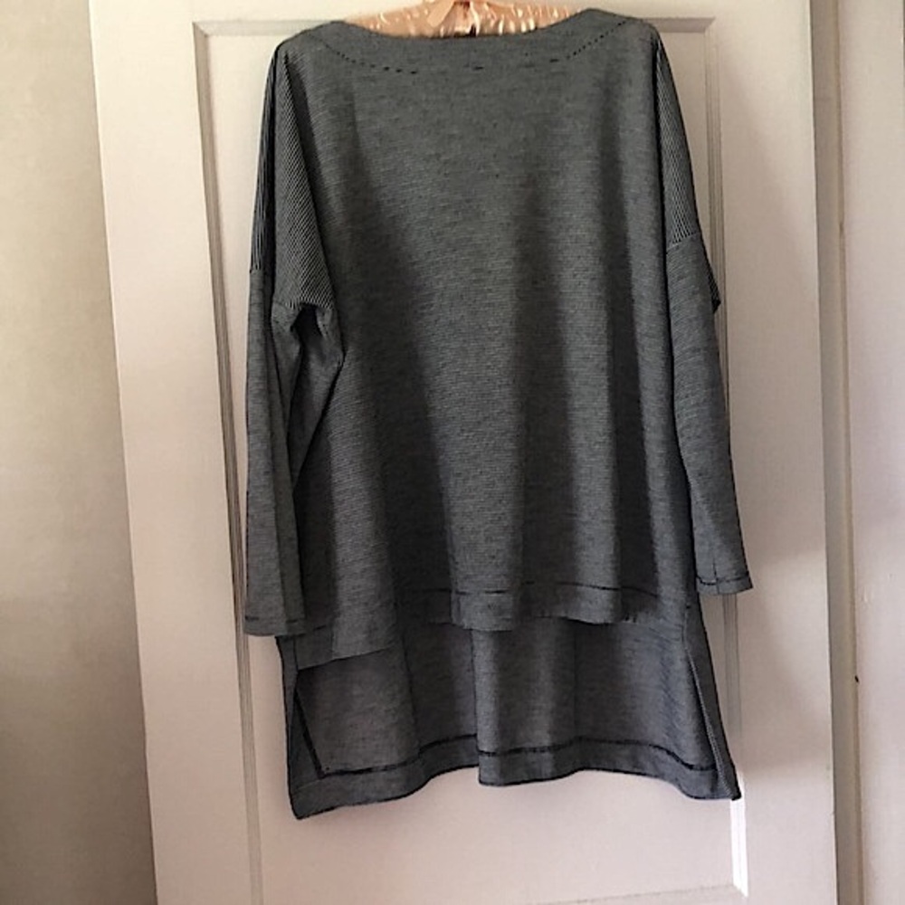 Matthildur high/low striped tunic